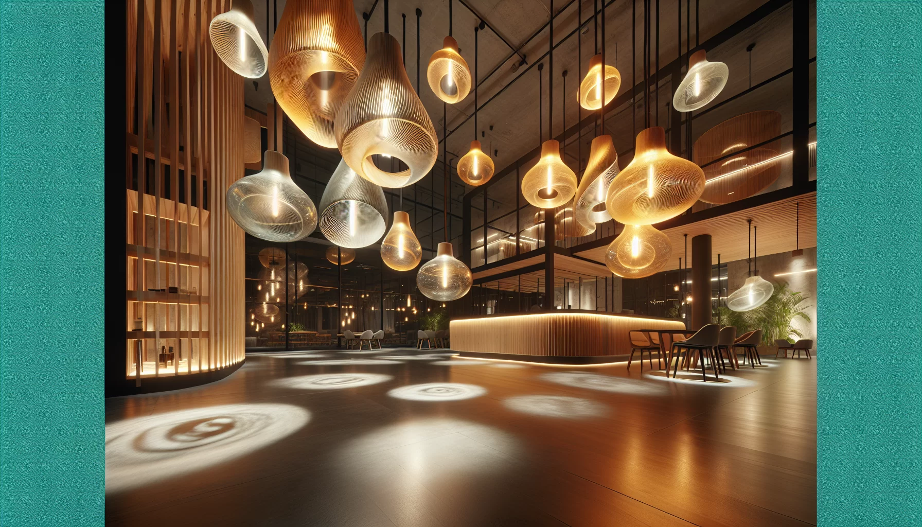 Innovative and eco-friendly decorative lighting fixtures for commercial spaces
